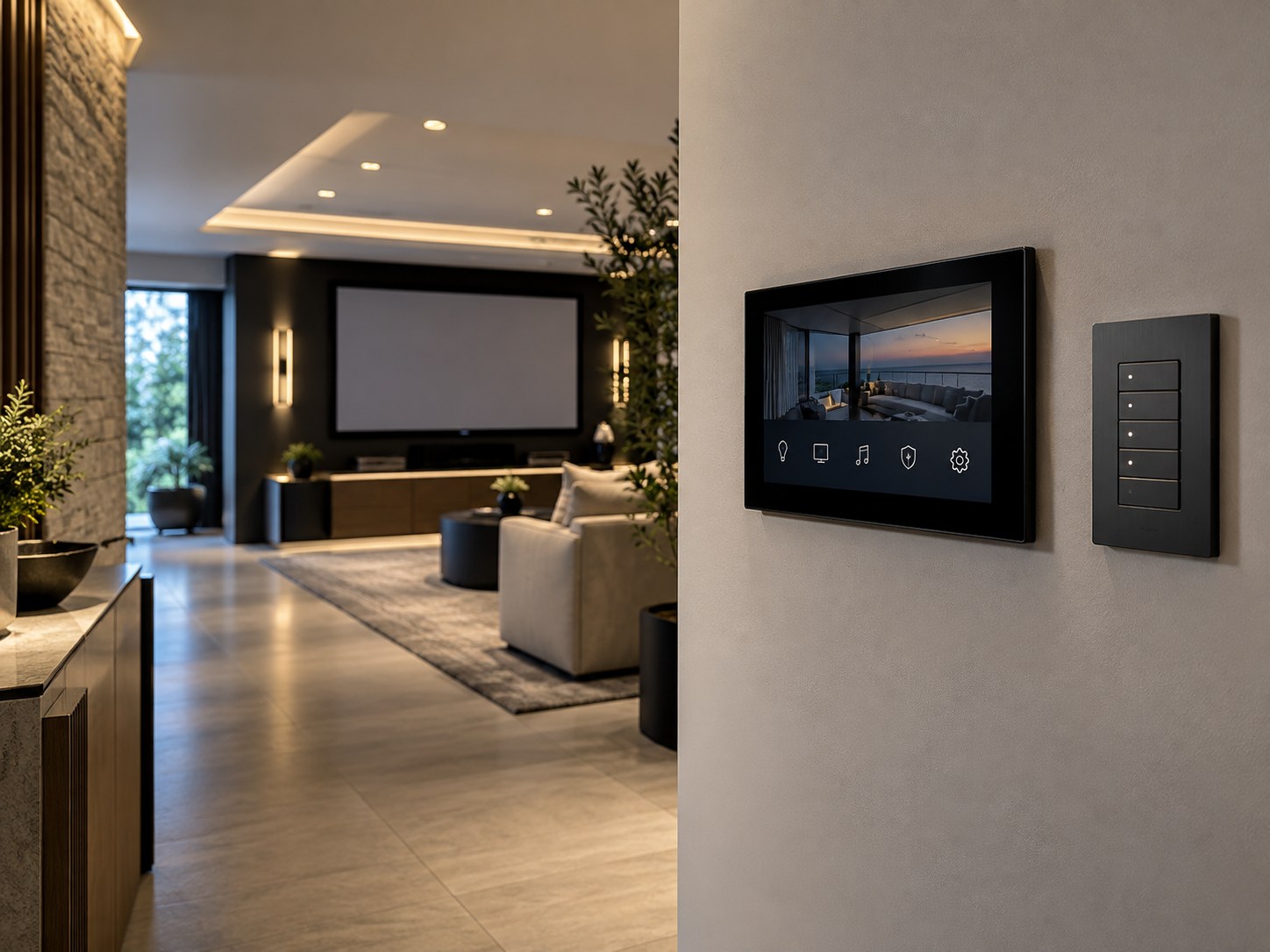 Integrated smart home touch panel and architectural control interface